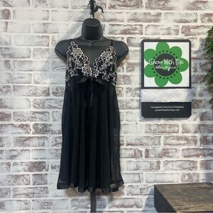 Elegant Black Chemise lingere bundle 2 pack women’s plus size XXXL